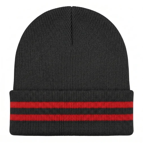 BEANIES BLACK AND RED