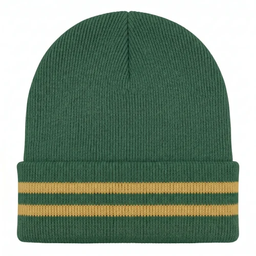 BEANIES BOTTLE GREEN AND GOLD